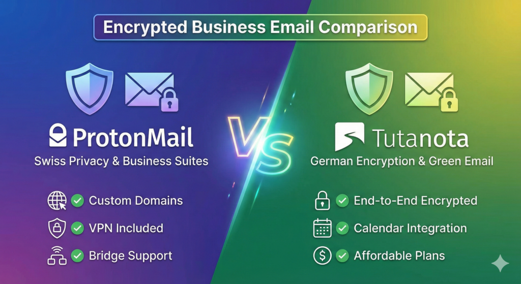 ProtonMail vs. Tutanota: Encrypted Business Email Comparison