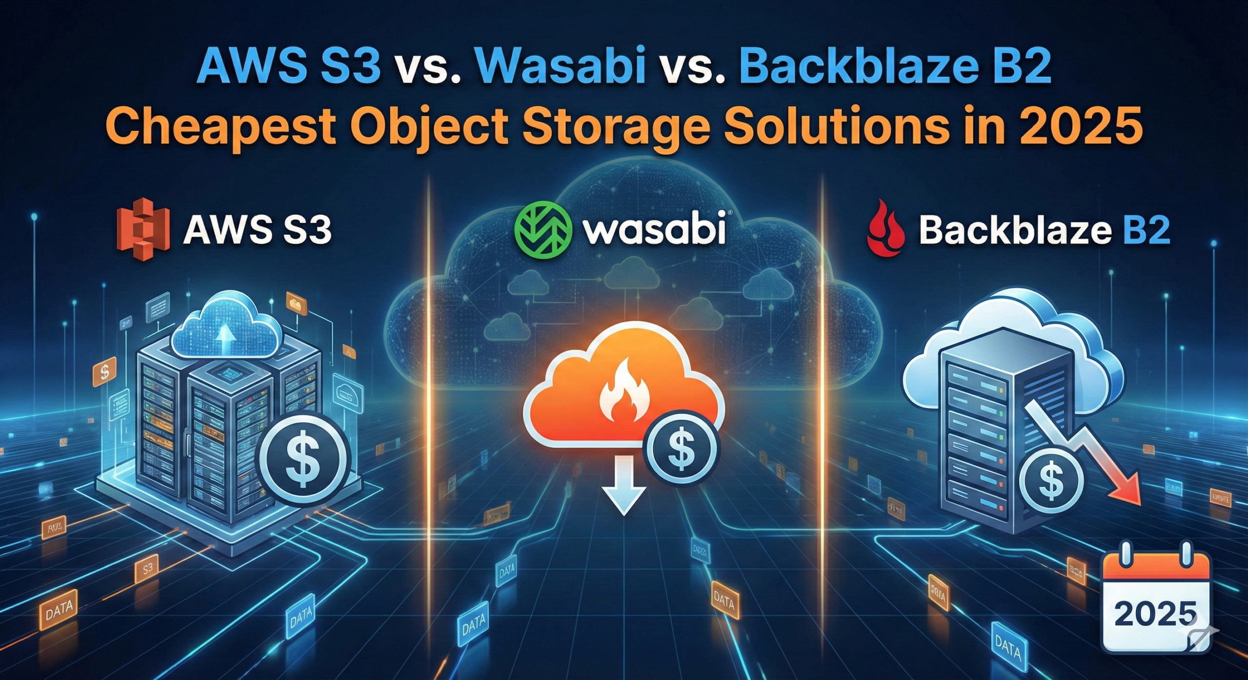 AWS S3 vs. Wasabi vs. Backblaze B2: Cheapest Object Storage Solutions in 2025